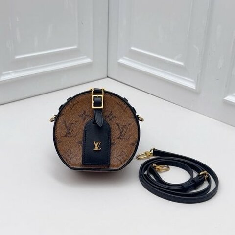 芯片款 路易威登/Louis Vuitton 老花mini硬圓餅斜背包