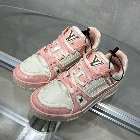 路易威登/Louis Vuitton LV Trainer 白粉 尺碼/UK3 37碼