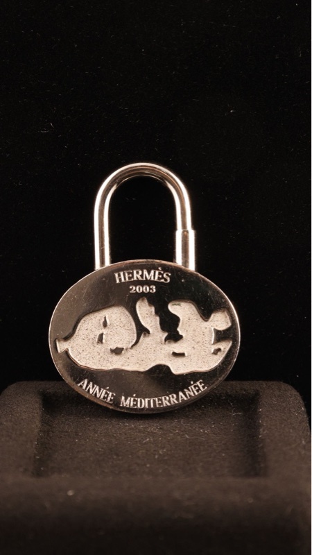 Hermes 03年银色地中海锁头包挂