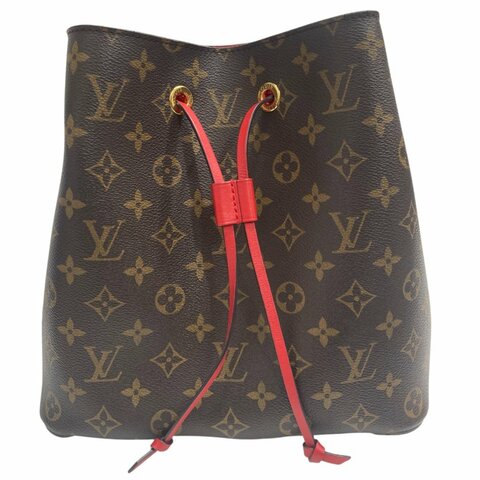 LOUIS VUITTON 路易威登 NÉONOÉ MM 水桶包  深棕色 帆布 金釦