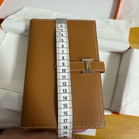 9.9新 Hermès Bearn H 經典長夾 Epsom 棕色 銀釦 簡約耐看