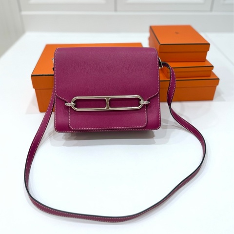 hermes 愛馬仕 roulis mini 海葵紫 豬鼻子 斜背包 肩背包 側背包