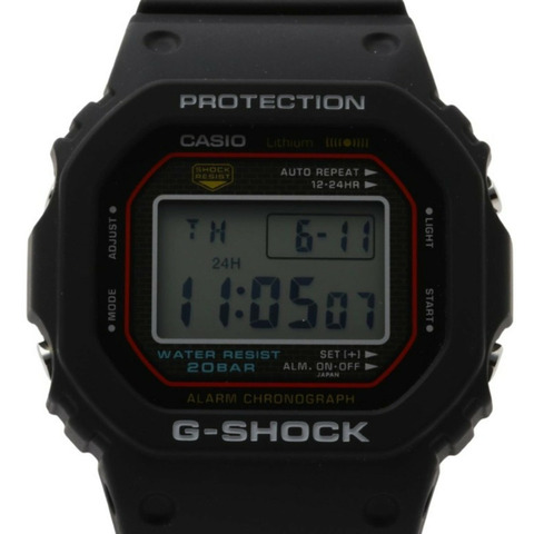 卡西歐 G-SHOCK 數位 5000 系列復刻版 DW-5000R-1AJF 黑色不銹鋼/樹脂男士數位手錶