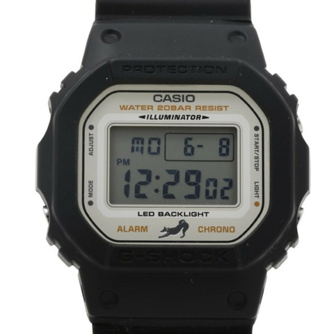 卡西歐 G-SHOCK 5600 系列 DW-5600SHB-1JR 白色/黑色樹脂男士數位手錶