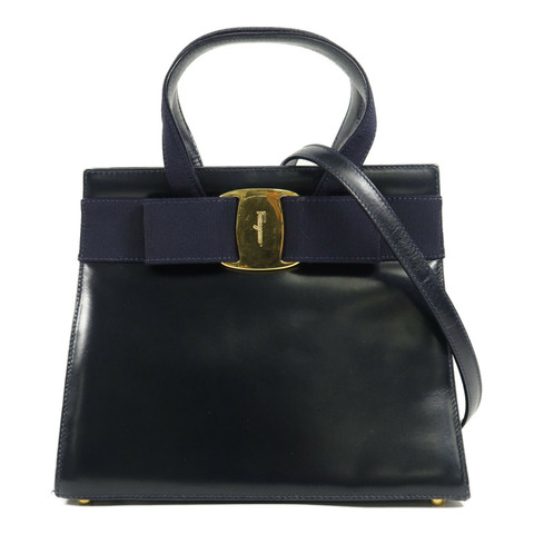 Salvatore Ferragamo 牛皮皮革Vara Ribbon手挽肩背兩用袋