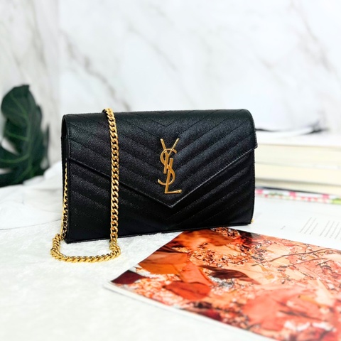 YSL 山型絎縫荔枝紋皮革 中款 2025年