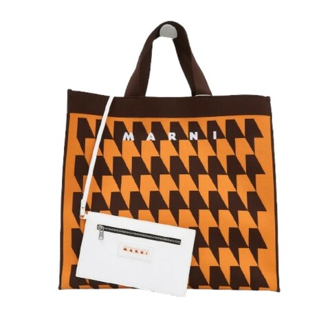 Marni 千鳥格圖案托特包 Tote Bag