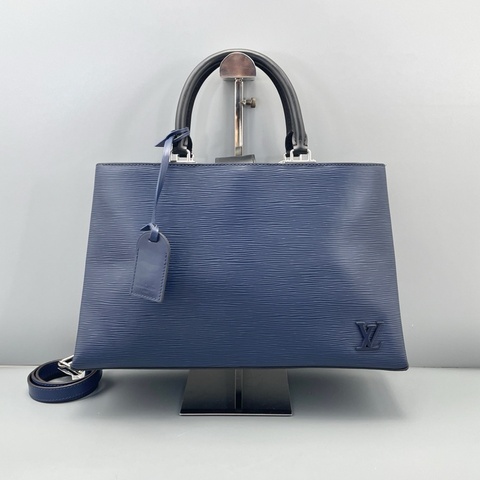 LV kleber手提包水波紋藍色