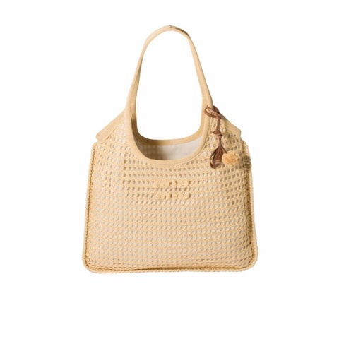 Miu Miu 女士 Ivy 鈎針編織手提包均碼碼常規、35cm*40cm