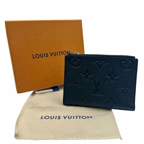 【美收精品】 Louis Vuitton 黑色壓花錢包 C-720 隔月月中將轉賣至日本 上架期限30天】