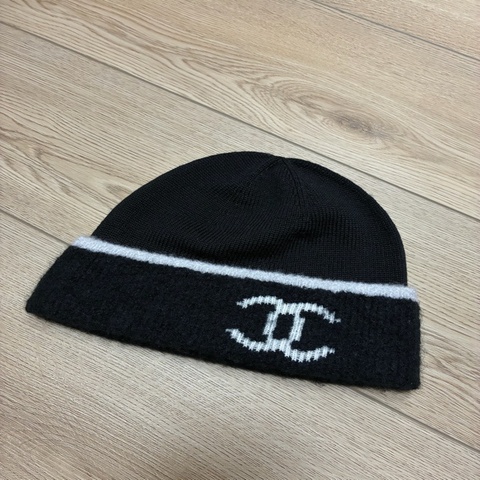 Chanel 香奈兒 毛帽 冷帽 黑色
