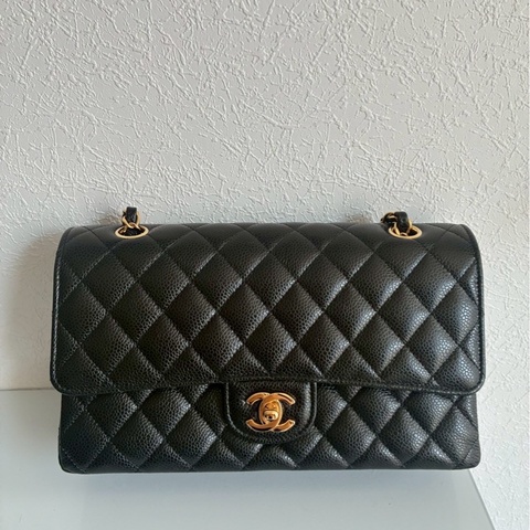 Chanel 黑荔枝金雙C coco25