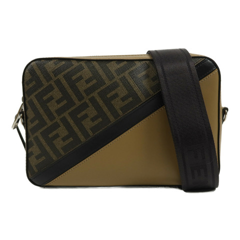 FENDI 塗層帆布Digonal Camera Case肩背袋