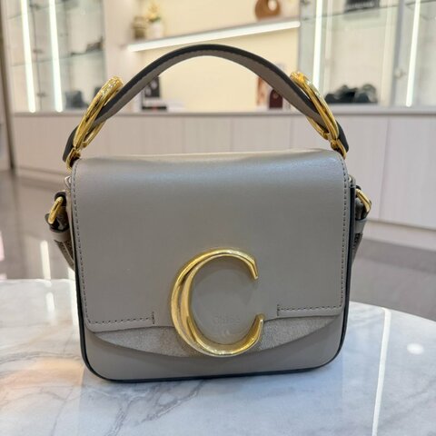 Chloé mini C Bag 大象灰