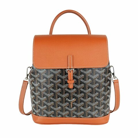 GOYARD 高雅德 Alpin Mini 後背包 棕色 經典老花帆布/皮革 雙肩包/旅行包｜KÉSH 凱仕精品