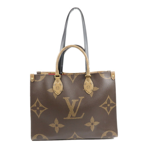LOUIS VUITTON Monogram Giant On The Go MM金扣手挽肩背兩用袋