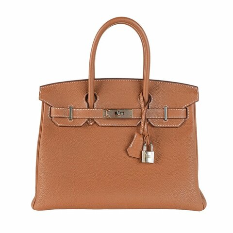 HERMÈS 愛馬仕 Birkin 30 鉑金包 金棕銀釦 Togo 牛皮 手提包｜Z刻 2021年 經典三大金剛色｜KÉSH 凱仕精品