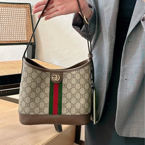 ✨Gucci古馳｜Ophidia老花水桶包｜98新