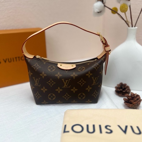 LV/路易威登 Pochette Hills老花飯盒包手提包 芯片款