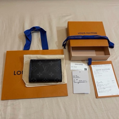 Louis Vuitton Victor 三折短夾 Monogram Eclipse 帆布 M12598｜配件完整｜專櫃購入