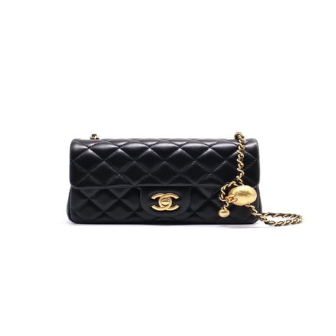 CHANEL 經典口蓋包方胖子 17 - 金球黑金