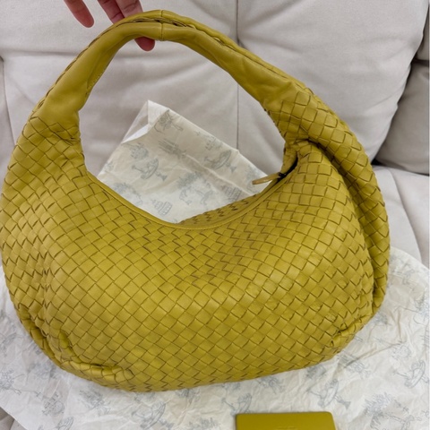 Bottega Veneta BV 檸檬黃色 Belly Hobo Vintage 中古款 小號
