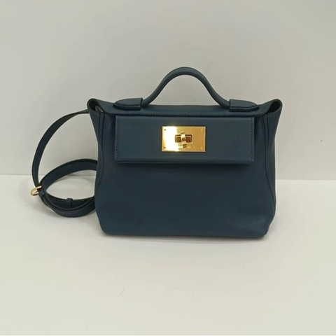 Hermes 2424 mini 普魯士藍 藍色 99新 W刻