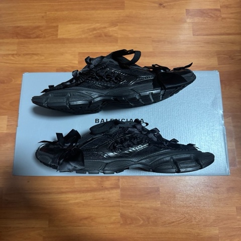 Balenciaga巴黎世家3XL Lace蕾絲蝴蝶結半拖 包頭 36碼