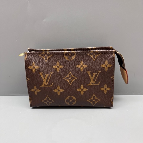Louis Vuitton路易威登 98新 老花拼皮休閒洗漱包