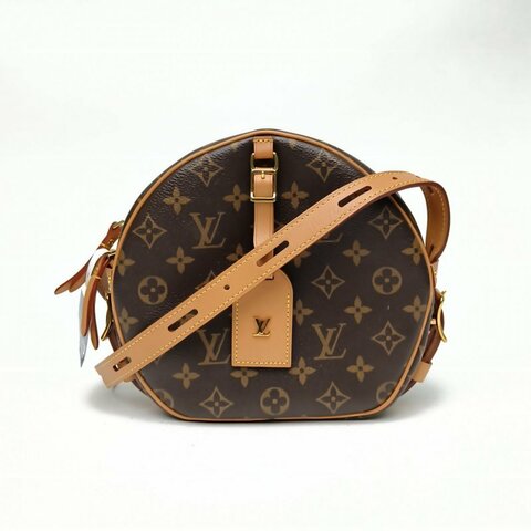 LOUIS VUITTON BOITECHAPEAUSOUPLE軟圓餅中號老花PVC肩背包