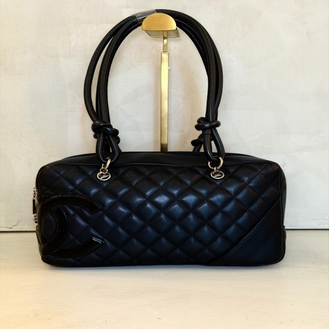 Chanel/ 康鵬保齡球手提包/ 黑