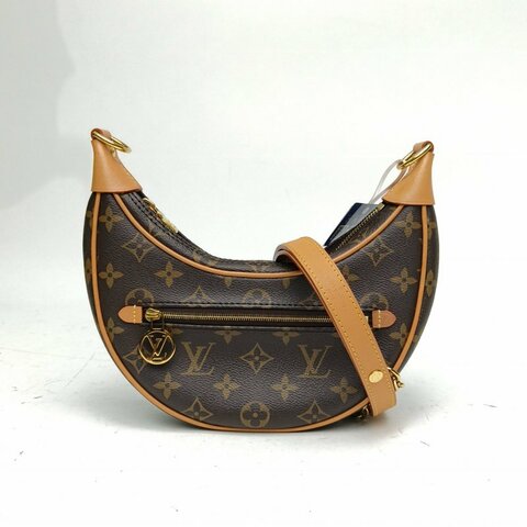 LOUIS VUITTON Loop豌豆包老花PVC金扣晶片肩背包