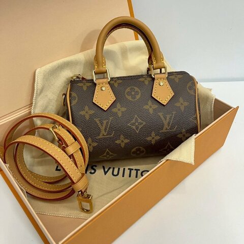 Louis Vuitton Nano Speedy 經典老花 晶片款