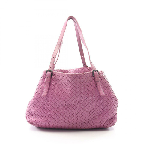 BOTTEGA VENETA Intrecciato 紫色皮革手提單肩包（二手，女款）