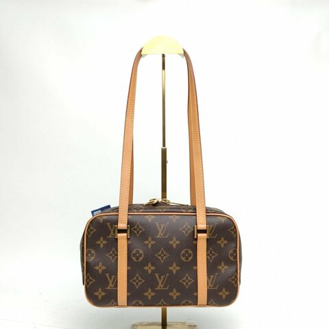 LOUIS VUITTON CITÉ矩形手袋老花PVC金扣晶片肩背包