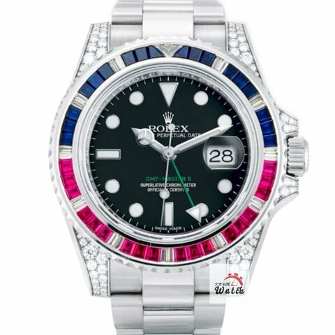 【大眾名錶】ROLEX勞力士 116710LN 改 116759SARU 2017/01 感受百萬級別 後改寶石鑽圈/鑽腳 大眾名錶G351