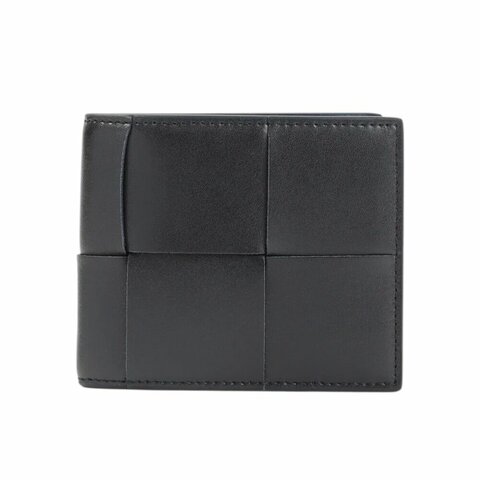 【BOTTEGA VENETA 寶緹嘉】BV Cassette Bifold 雙色 牛皮 經典大編織 短夾 卡夾 皮夾 夜色 藍色 743004
