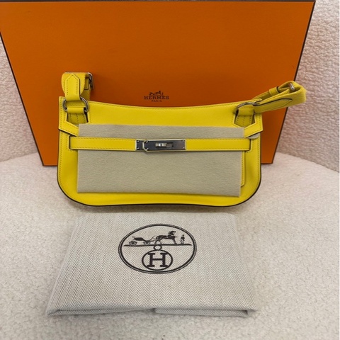 HERMES / 愛馬仕 Jypsiere 吉普賽包，閒置未使用，Swift 牛皮，那不勒斯黃。