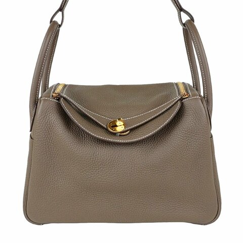 HERMÈS 愛馬仕 Lindy 30 Etoupe 大象灰金釦 Y刻 手提包 肩背包｜經典款 保值款 Hermès Lindy 30 Etoupe Clemence GHW Y Stamp