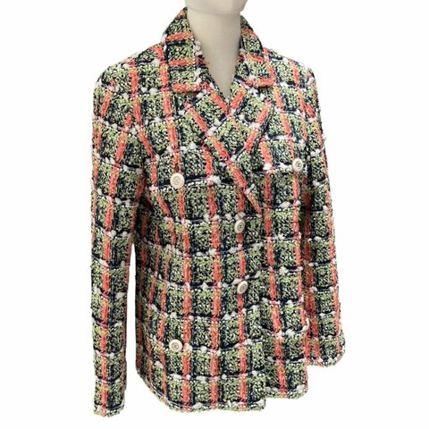 CHANEL 香奈兒 2020年 早春度假車站系列 COCO EXPRESS MULTICOLOR SEQUIN EMBELLISHMENTS TWEED JACKET 多色亮片混紡斜紋軟呢外套