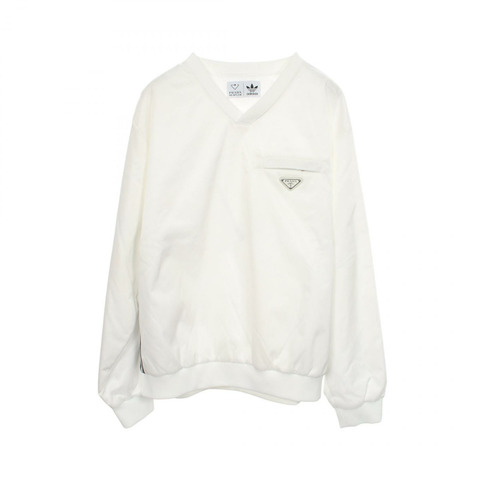 PRADA adidas Re-Nylon 長袖襯衫上衣 #3XL 尼龍 白色 黑色 二手 男款
