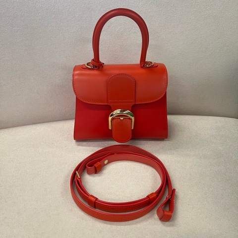 Delvaux 德爾沃 brillant mini 斜挎包 紅粉色牛皮