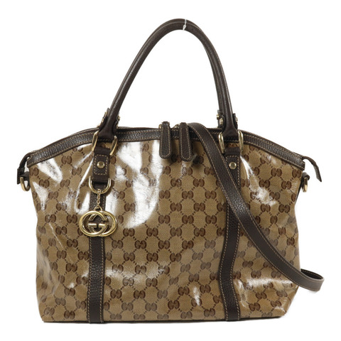 GUCCI 塗層帆布2 Way Shoulder手挽肩背兩用袋