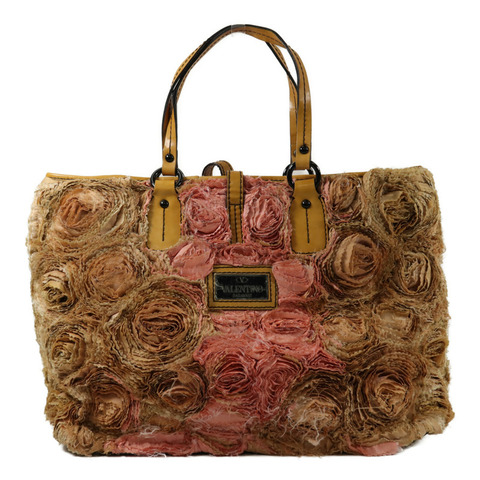 Valentino 帆布/牛皮皮革Tote Bag手挽袋