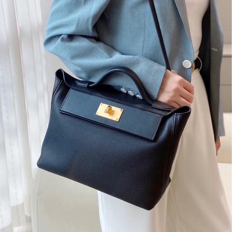 🐎Hermes愛馬仕｜2424小號黑色金扣togo皮｜98新｜Y刻