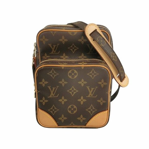 Louis Vuitton (LV) Amazone相機包植鞣革Monogram印花拉鍊前袋中古斜挎包單肩包