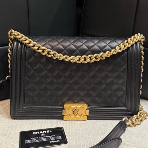 香奈兒Chanel 黑金牛leboy 20開