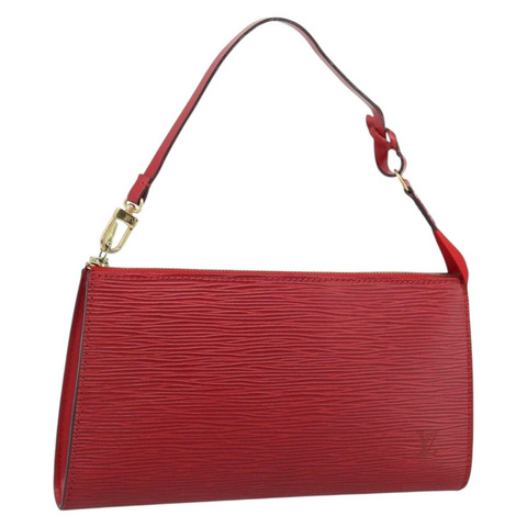 路易威登 Epi Pochette Accessoires 手拿包 紅色 M52947 LV Auth 187289A