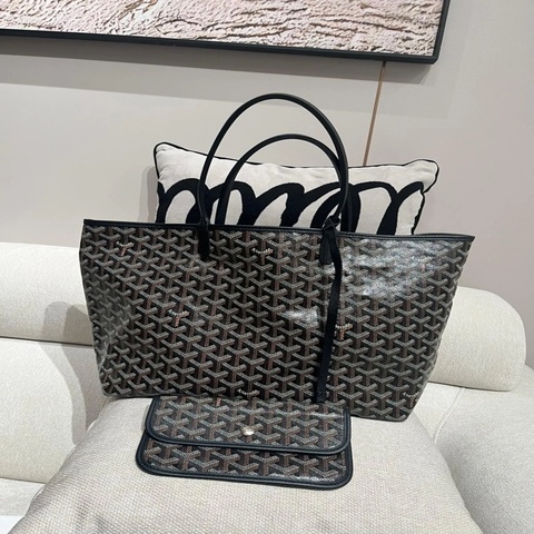 Goyard saint Louis pm tote bag Noir 100%Authentic,98%new✅dust bag