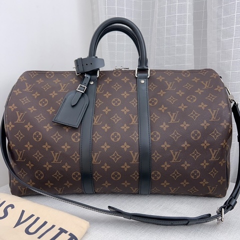 Louis Vuitton • 經典老花拼皮Keepall 45旅行袋